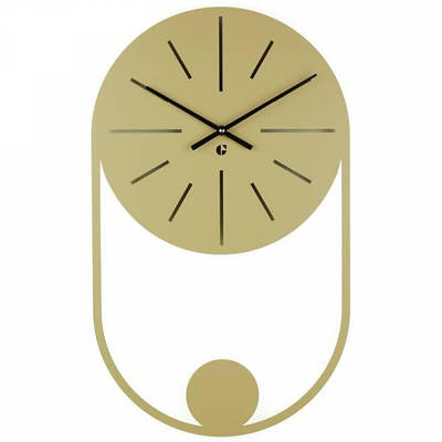 Декоративні настінні годинники, лофт декор, годинники настінні з плавним ходом, годинник для вітальні Balance Beige B-039 50х30
