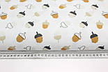 Муслін жатий цифровий друк "Жолуді" № МЦ 1-032, фото 6