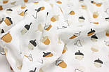 Муслін жатий цифровий друк "Жолуді" № МЦ 1-032, фото 4