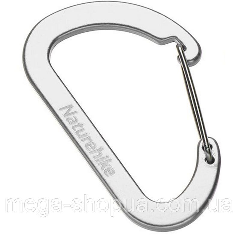 Карабін великий грушоподібний алюмінієвий 70мм для ключів, брелока Nut70S