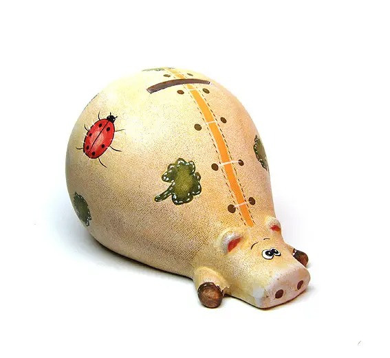 Скарбничка з кераміки для монет і купюр Свиня, фото 1