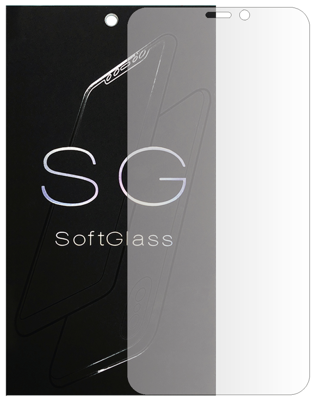 Бронеплівка для Oukitel C12 Pro на екран зносостійка поліуретанова SoftGlass, фото 1