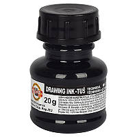 Туш для креслення чорна 20 грам Koh-i-noor, 37325