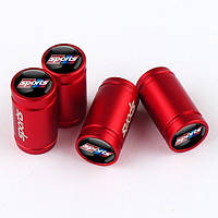 Ковпачки на ніпель для спортивних автомобілів Alitek Sports Red, 4 шт.