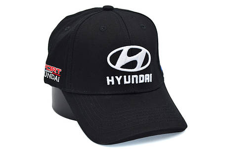 Кепка Sport Line з автомобільним логотипом Hyundai 56-59 см чорна (S 019-664), фото 1