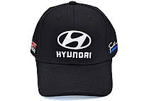 Кепка Sport Line з автомобільним логотипом Hyundai 56-59 см чорна (S 019-664), фото 6