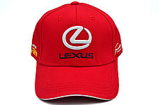 Кепка Sport Line з автомобільним логотипом Lexus червона (S 0919-690), фото 2