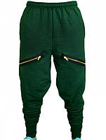 Штаны спортивные мужские с низкой проймой зауженные Зеленый (размеры L, XL)