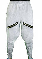 Штаны спортивные мужские с низкой проймой зауженные Серый (размеры М, XL)