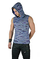 Рубашка-худи Shrine без рукавов с капюшоном в стиле Goth Rave Punk Cyber Emo Techno Burning Man, размер S