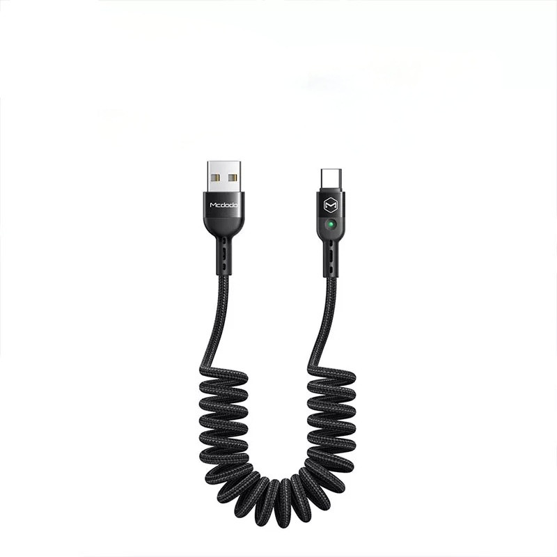 Кабель кручена пружина USB to Type-C 1.8m