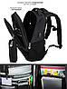Рюкзак ортопедичний шкільний чорний підлітковий для хлопчика Футбол USB і пенал Skyname 57-35, фото 2