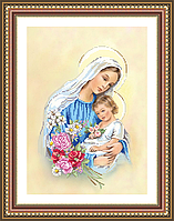 Схема для вишивки бісером Мати і дитя ФЛ-003 (габардин)