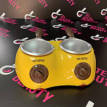 Воскоплав на дві банки Wax Warmer 40 Вт жовтий, фото 3
