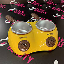 Воскоплав на дві банки Wax Warmer 40 Вт жовтий, фото 5