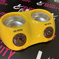 Воскоплав на дві банки Wax Warmer 40 Вт жовтий, фото 4