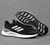 43-46 Adidas Ventania черные с белым мужские летние кроссовки текстиль сетка Адидас Вентания