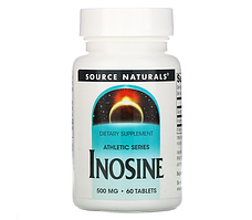 Inosine 500 mg Source Naturals, 60 таблеток