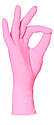 Нітрилові рукавички , розмір М , рожеві (100шт/уп), фото 2