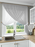 Кухонна тюль арка №7 - Сірий