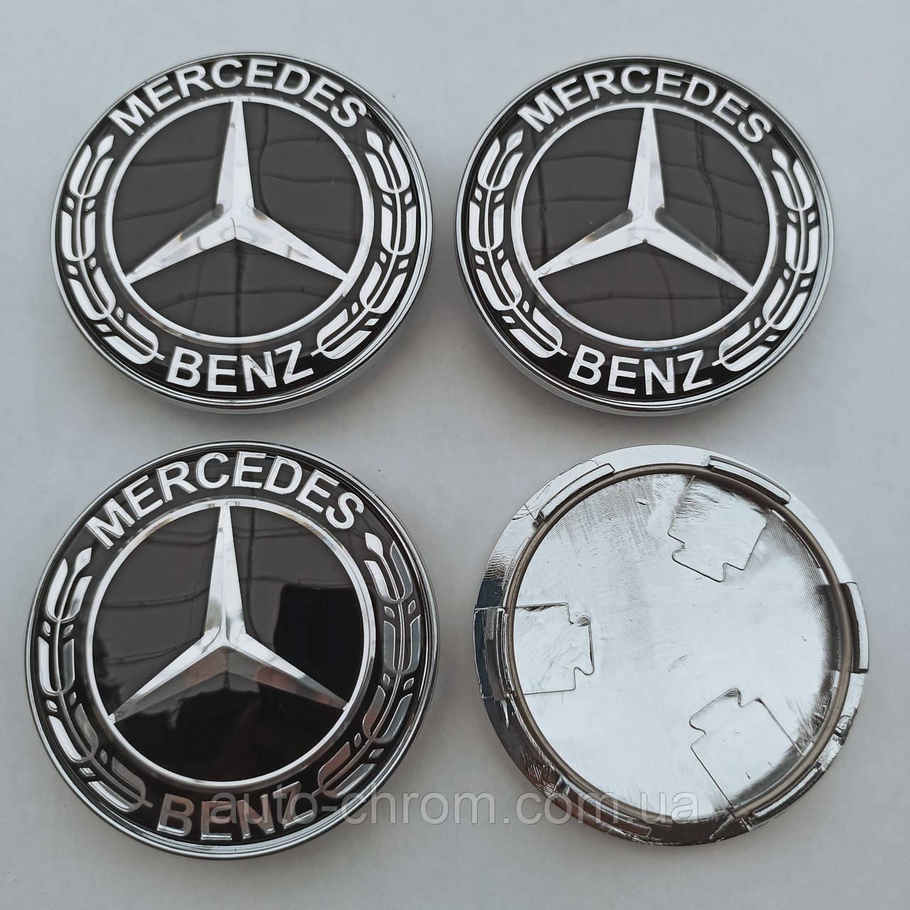 Ковпачки в диск Mercedes Benz 62-68 мм чорні