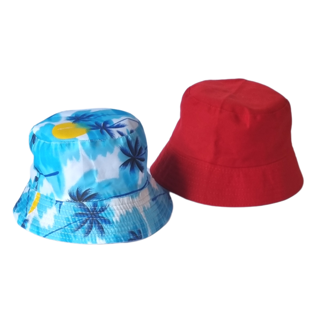 Панама Вeach двусторонняя червоний