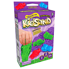 Кінетичний пісок KidSand KS-05 200г Жовтогарячі замки Фіолетові тварини