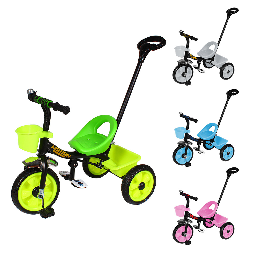 Велосипед триколісний з батьківською ручкою TILLY MOTION T-320, зелений