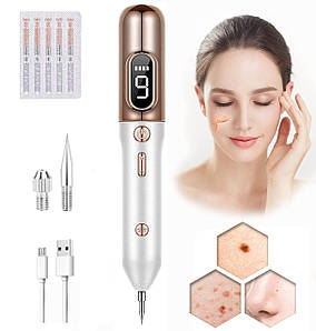 Електрокоагулятор косметологічний і плазмова ручка для видалення папілом і бородавок Plasma Pen B23 серебристий