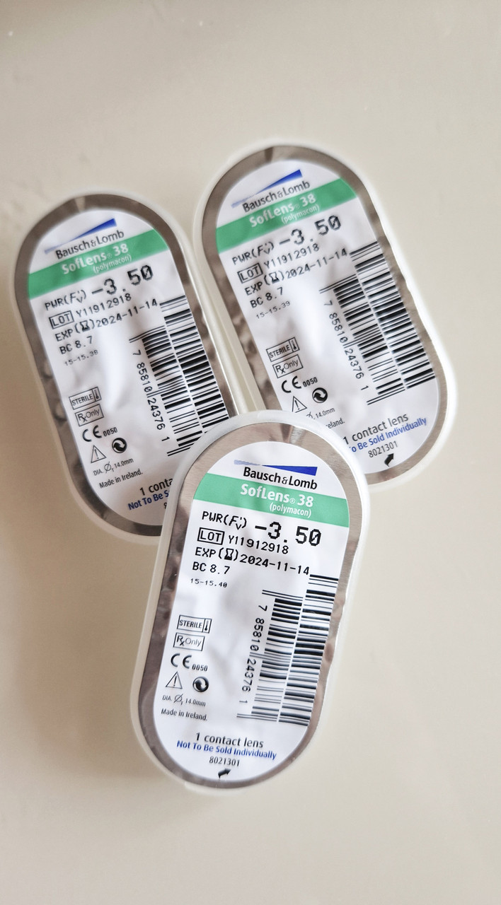 Контактні лінзи Bausch & Lomb, Soflens 38, sph -3,50