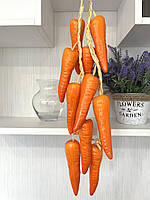 Искусственная морковь . Вязка моркови . Муляж моркови ( 5 штук , 60 см )