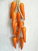 Штучна морква. В'язання моркви. Муляж моркви (5 штук, 60 см), фото 5