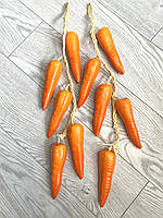Штучна морква. В'язання моркви. Муляж моркви (5 штук, 60 см), фото 3
