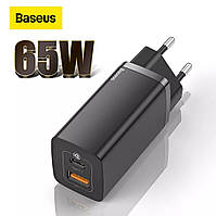 Блок питания Baseus 65W GaN2 Lite Quick Charger (Type-C+USB) для MacBook/Asus/Lenovo/HP/Huawei/Samsung