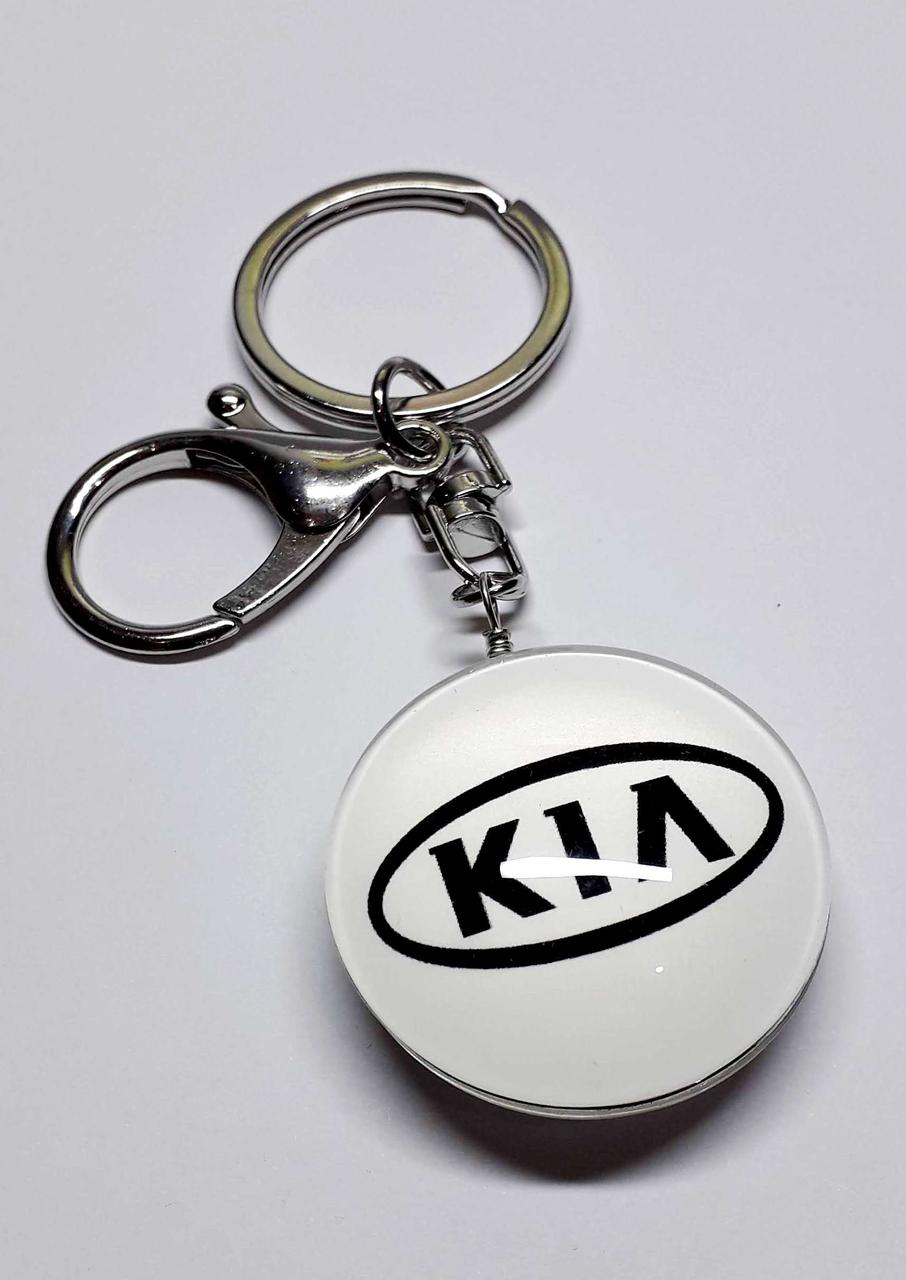 Брелок для ключів авто машини з написом Кіа KIA d35мм