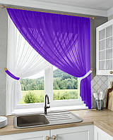 Кухонна тюль арка №205- Фіолетовий