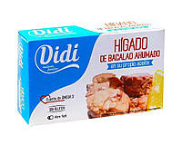 Печень Трески Копченая Didi Higado de Bacalao de Ahumado без глютена 100 г Испания