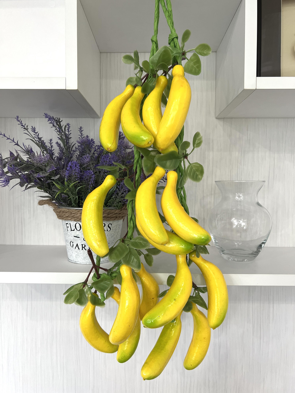 Штучний банан, муляж бананів на в'язці (50 см 8 штук), фото 1