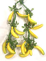 Штучний банан, муляж бананів на в'язці (50 см 8 штук), фото 8