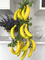 Штучний банан, муляж бананів на в'язці (50 см 8 штук), фото 3