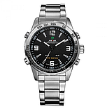 Тактичний сталевий наручний кварцовий годинник з металевим ремінцем з японським механізмом, фото 2