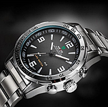 Тактичний сталевий наручний кварцовий годинник з металевим ремінцем з японським механізмом, фото 7