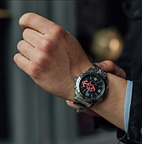 Тактичний сталевий наручний кварцовий годинник з металевим ремінцем з японським механізмом, фото 8