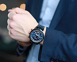 Кварцовий чоловічий наручний класичний годинник стильний з металевим ремінцем з японським механізмом, фото 4