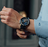 Кварцовий чоловічий наручний класичний годинник стильний з металевим ремінцем з японським механізмом, фото 9