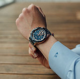 Кварцовий чоловічий наручний класичний годинник стильний з металевим ремінцем з японським механізмом, фото 7