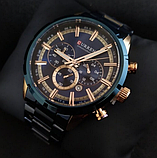 Кварцовий чоловічий наручний класичний годинник стильний з металевим ремінцем з японським механізмом, фото 2