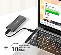 Зовнішня кишеня для M2 SSD NVMe (PCIe) і NGFF (Sata) USB 3.1 Type-C Blueendless 2810SN Original, фото 8