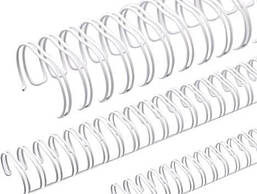 Пружина металева діаметром 6.4 мм 100 шт. уп. для плетіння біндером Білі