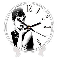 Годинник настінний круглий Одри Хепберн 18 см (CH18_P_15S190)